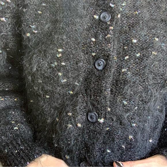 Vintage Carducci cardigan sweater, black, size small - Picture 15 of 16